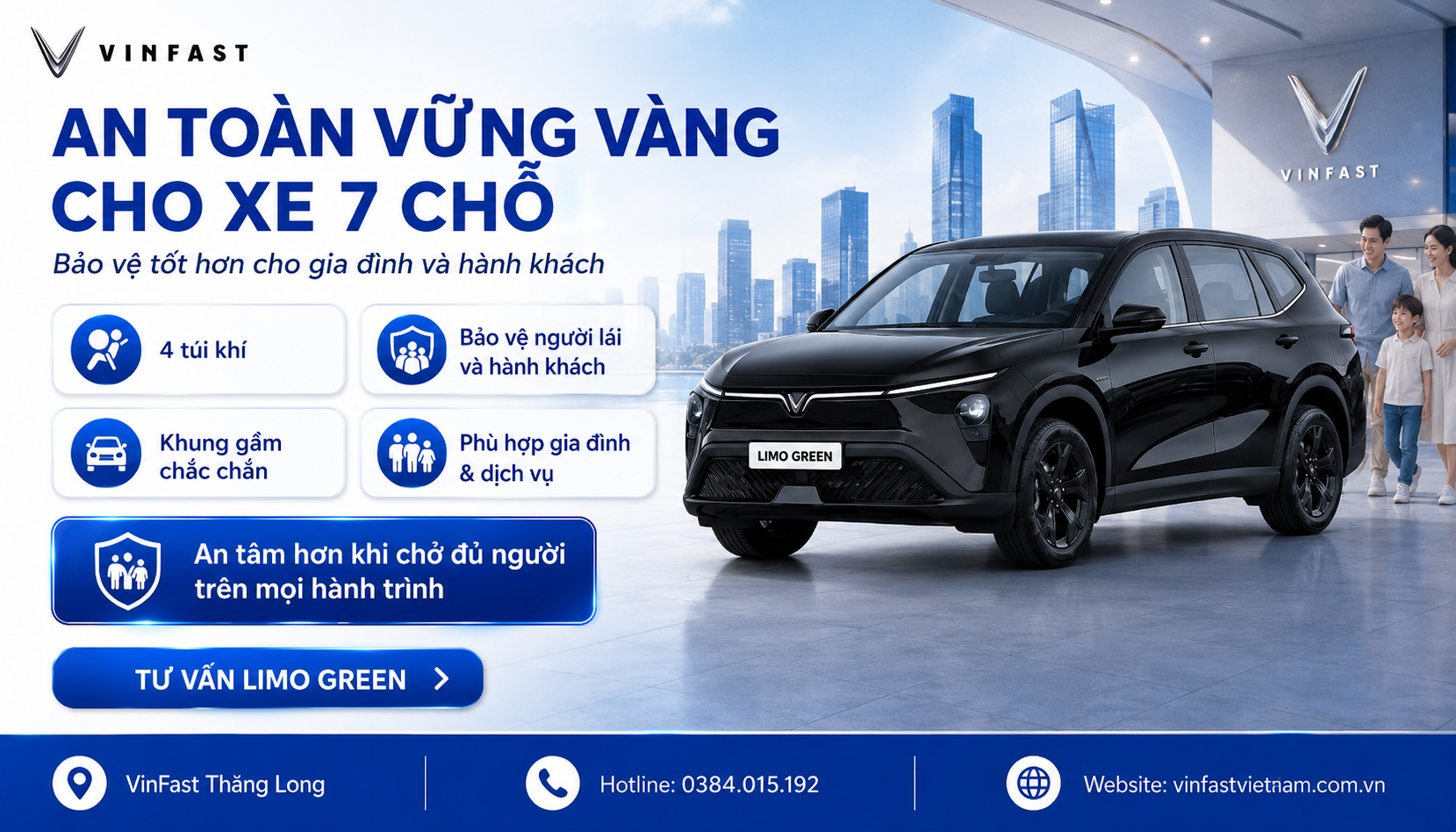 Trang bị an toàn trên VinFast Limo Green