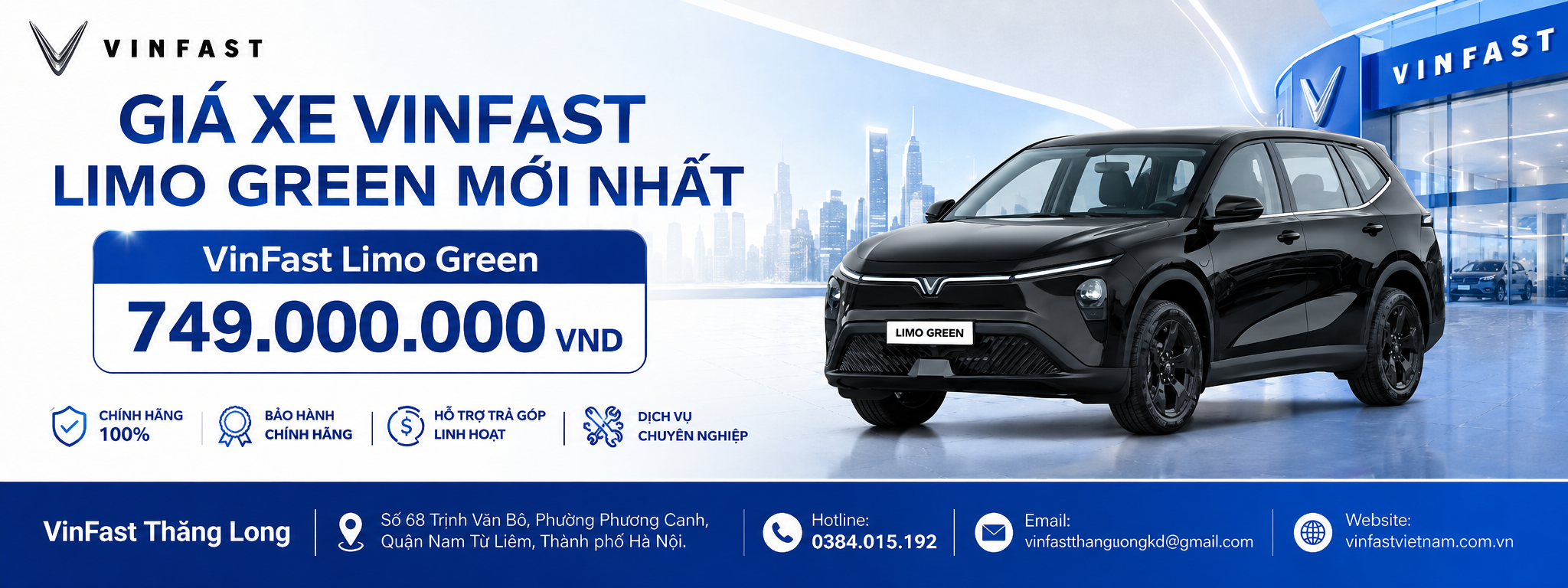 Giá xe Vinfast Limo Green mới nhất tại Vinfast Thăng Long