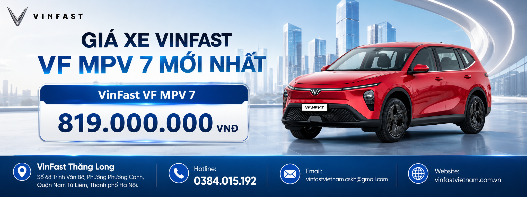 Giá xe Vinfast VF MPV 7 mới nhất tại Vinfast Thăng Long