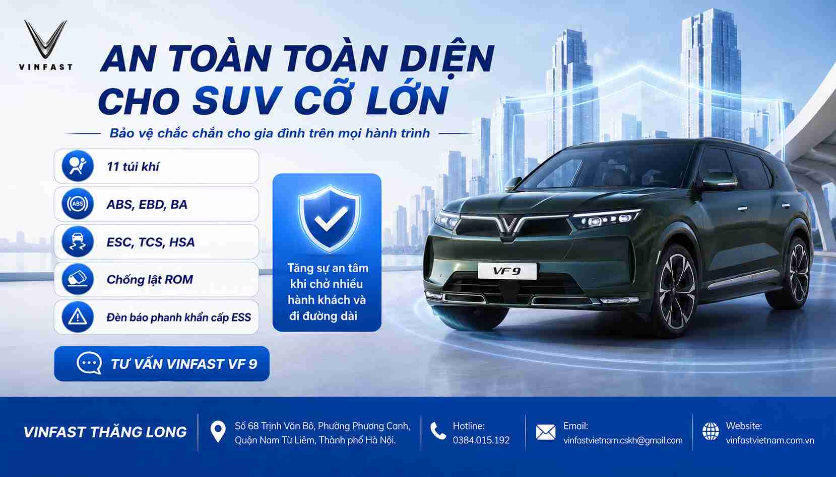 Trang bị an toàn của Vinfast VF 9